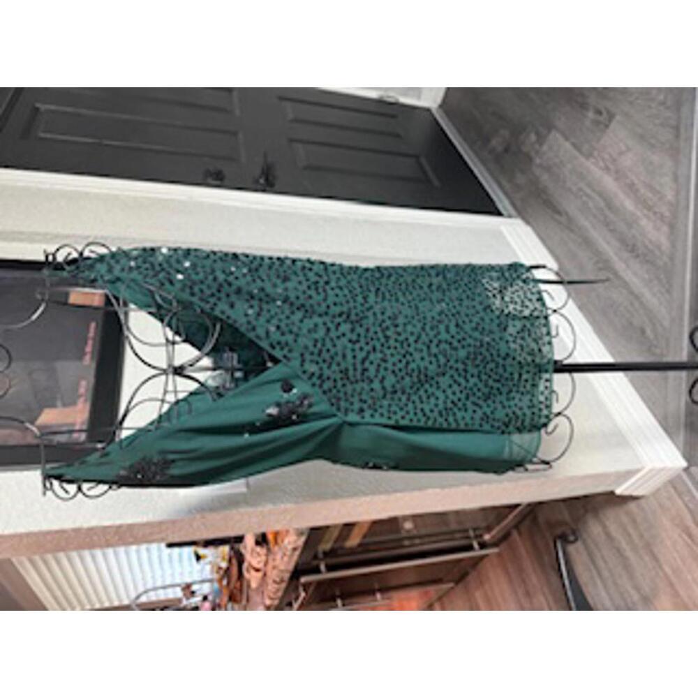 French Connection Green Lace Sequined Top